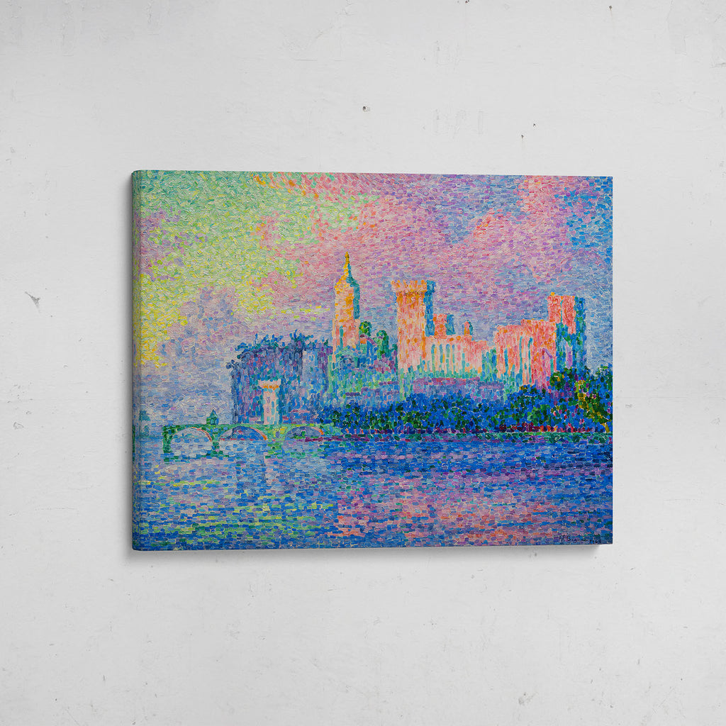 canvas Aviñón. Atardecer, o el Palacio de los Papas signac