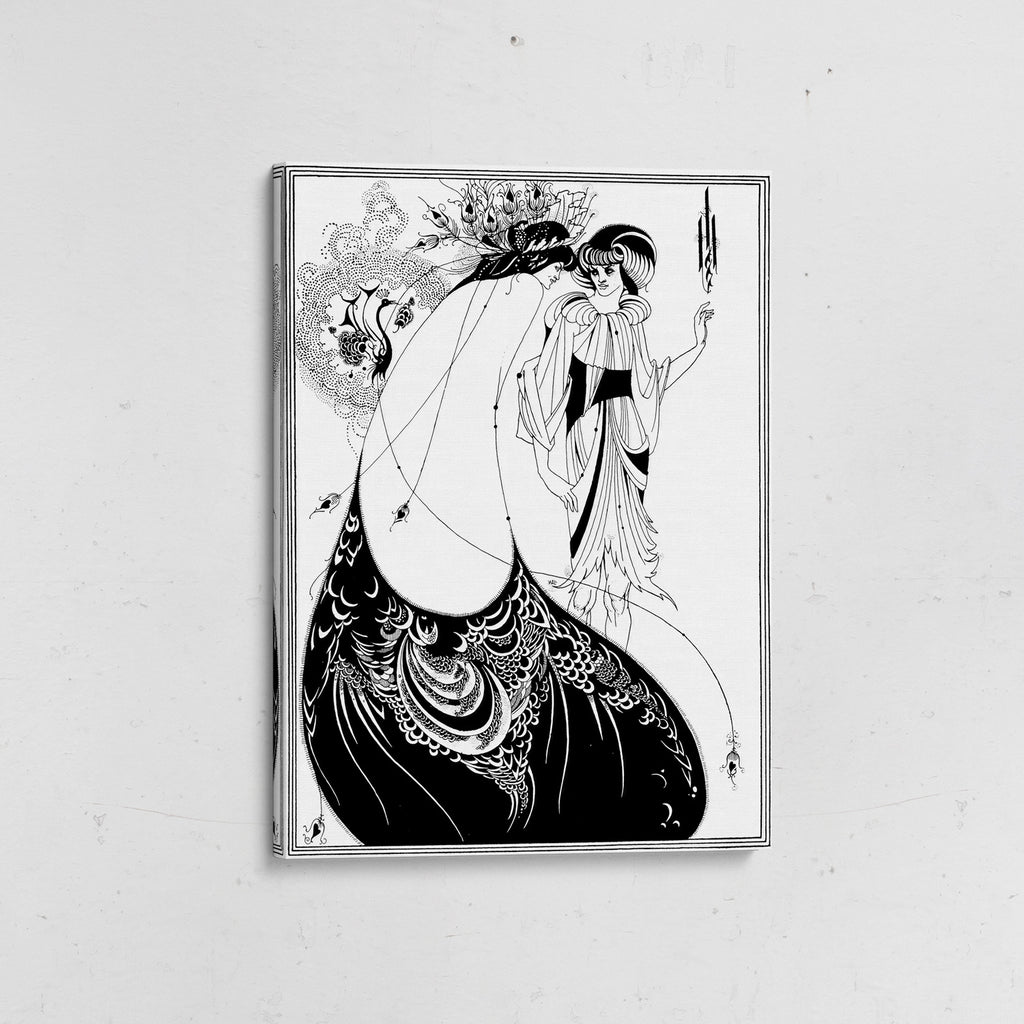 canvas la falda de pavo real aubrey beardsley