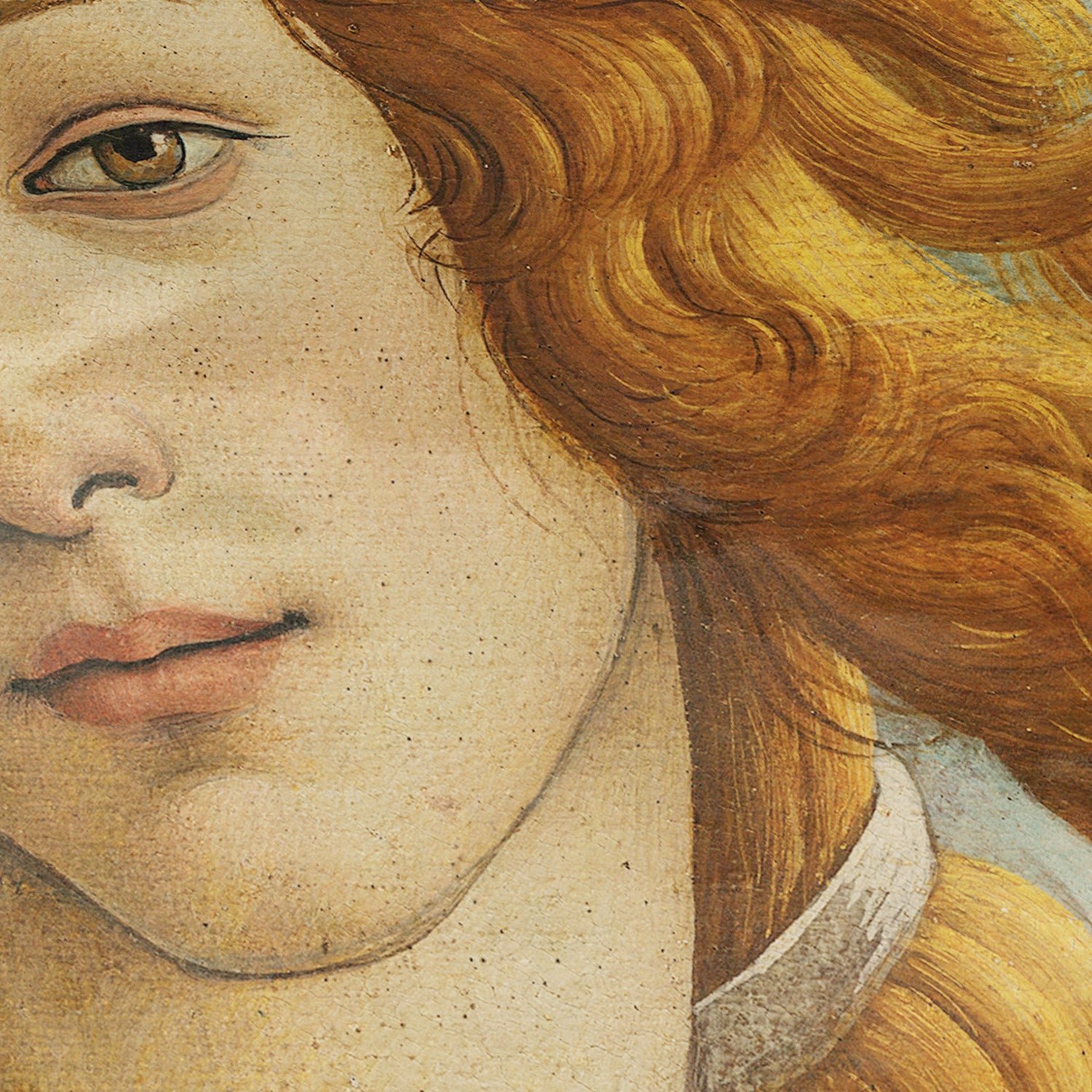 El nacimiento de Venus, detalle