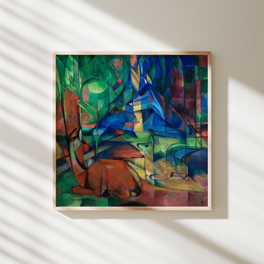 lámina ciervos en el bosque ii franz marc