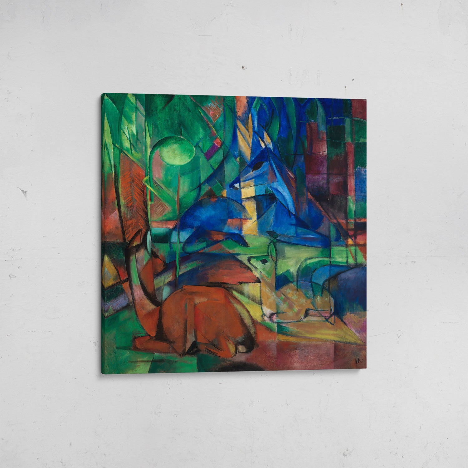canvas ciervos en el bosque ii franz marc
