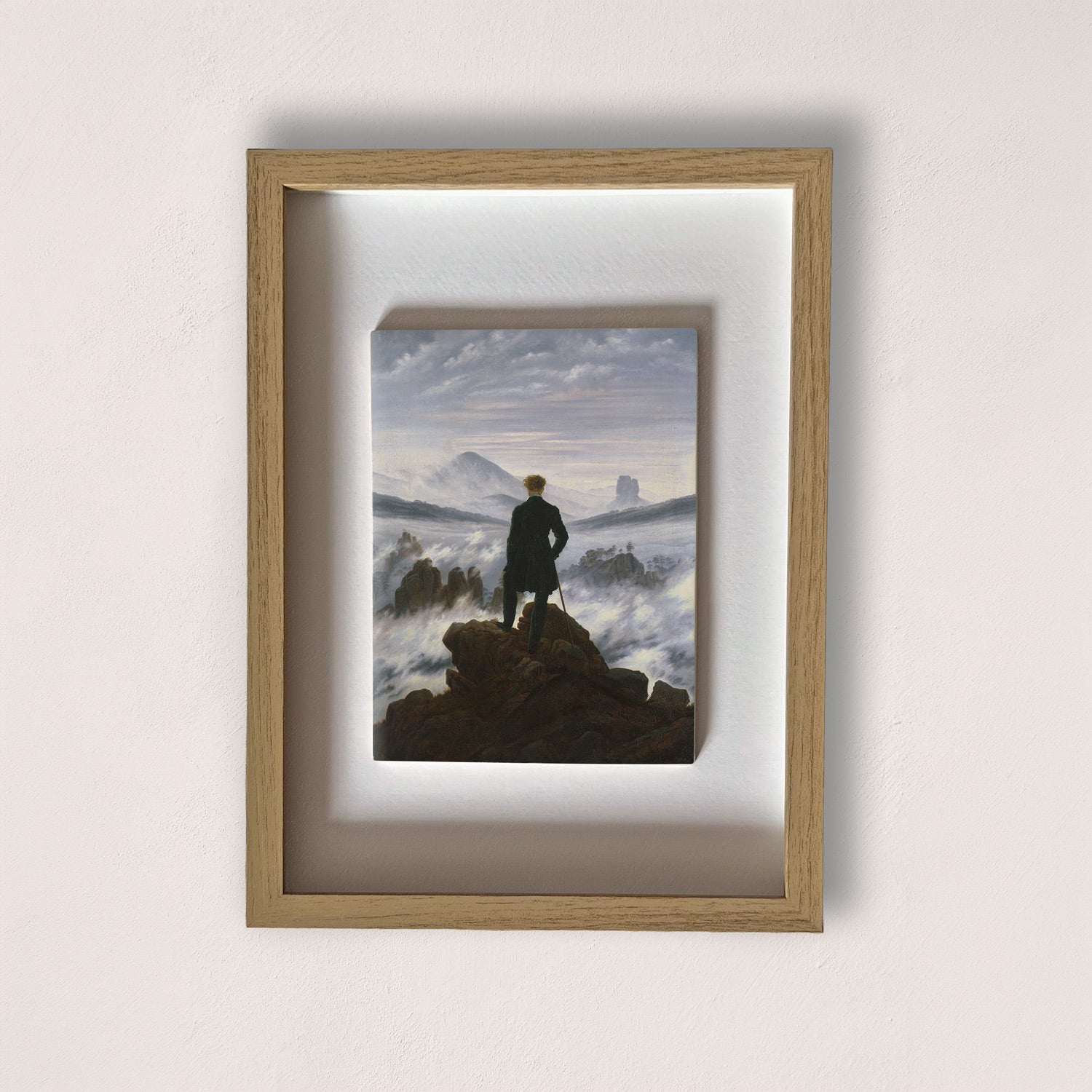 caminante sobre el mar de nubes friedrich cuadro en cerámica