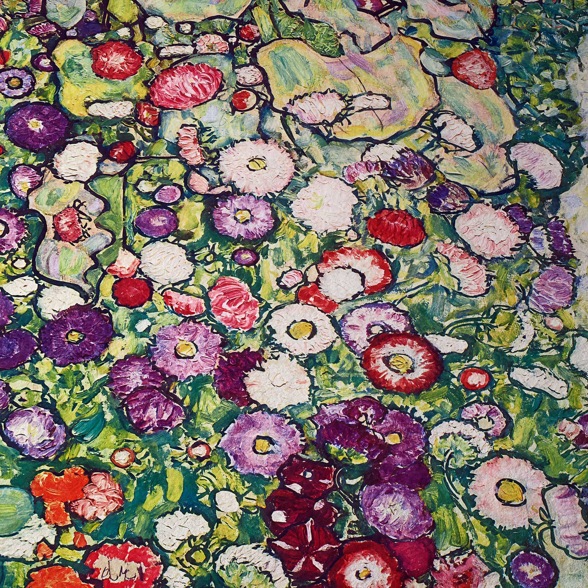 Jardín con gallinas