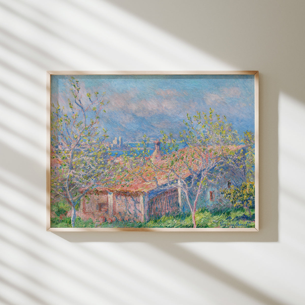 lámina la casa del jardinero en antibes claude monet