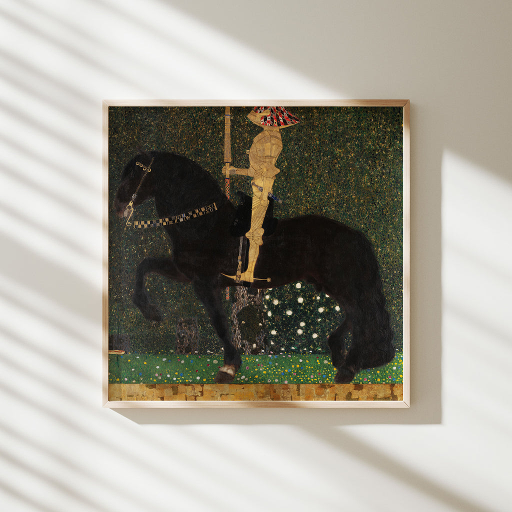 lámina la vida es una lucha (el caballero dorado) gustav klimt