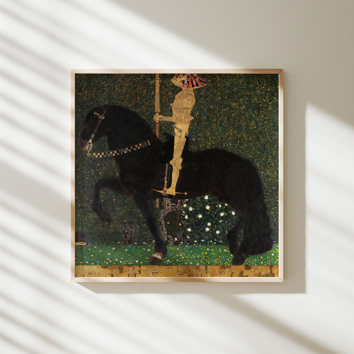 lámina la vida es una lucha (el caballero dorado) gustav klimt