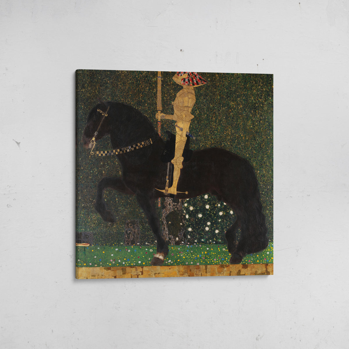 canvas la vida es una lucha (el caballero dorado) gustav klimt