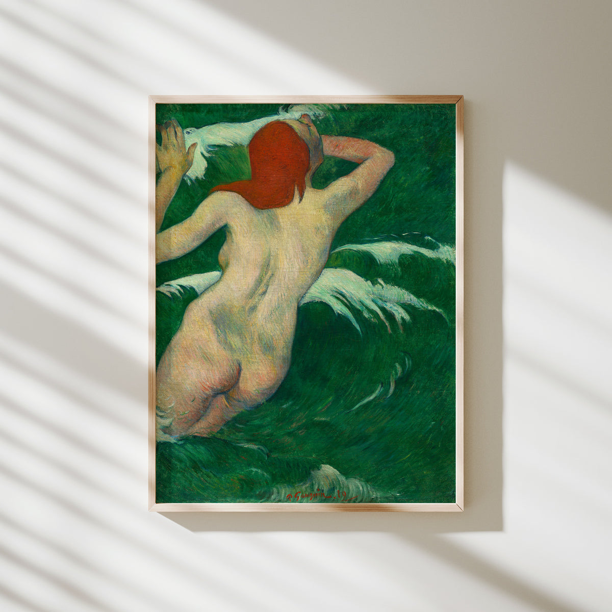 lámina en las olas paul gauguin