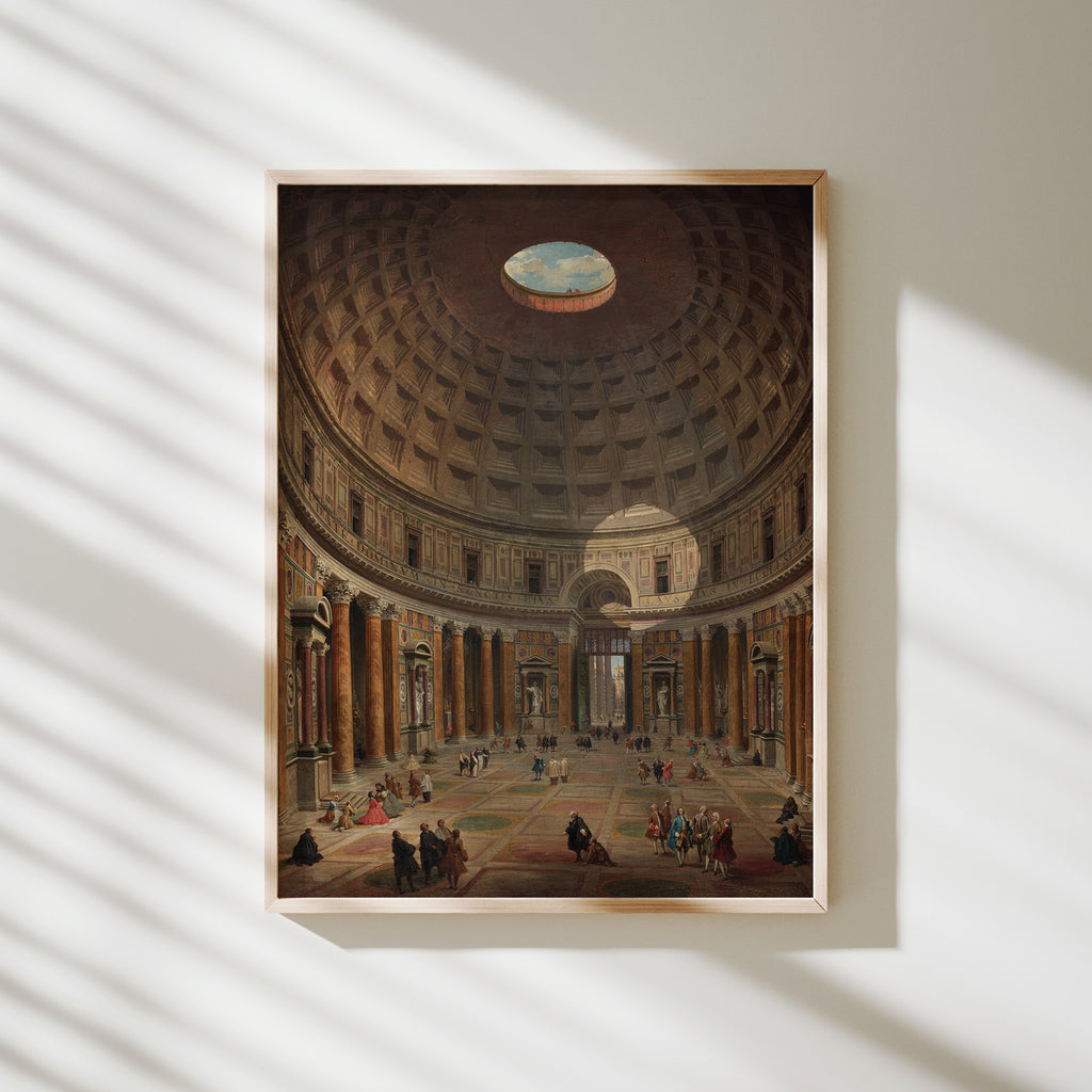 lámina interior del panteón, roma giovanni paolo panini