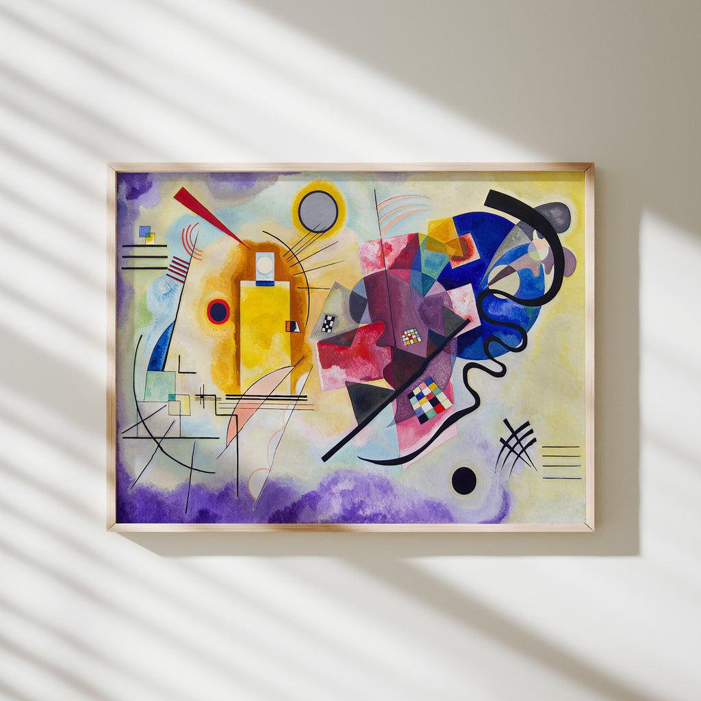 lámina amarillo, rojo y azul wassily kandinsky