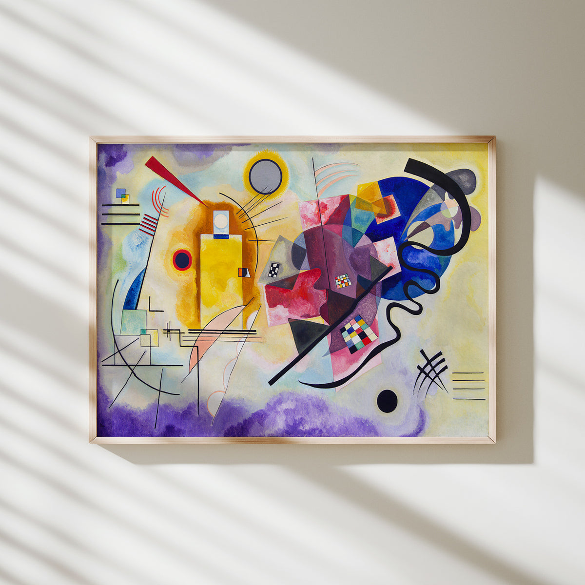 lámina amarillo, rojo y azul wassily kandinsky