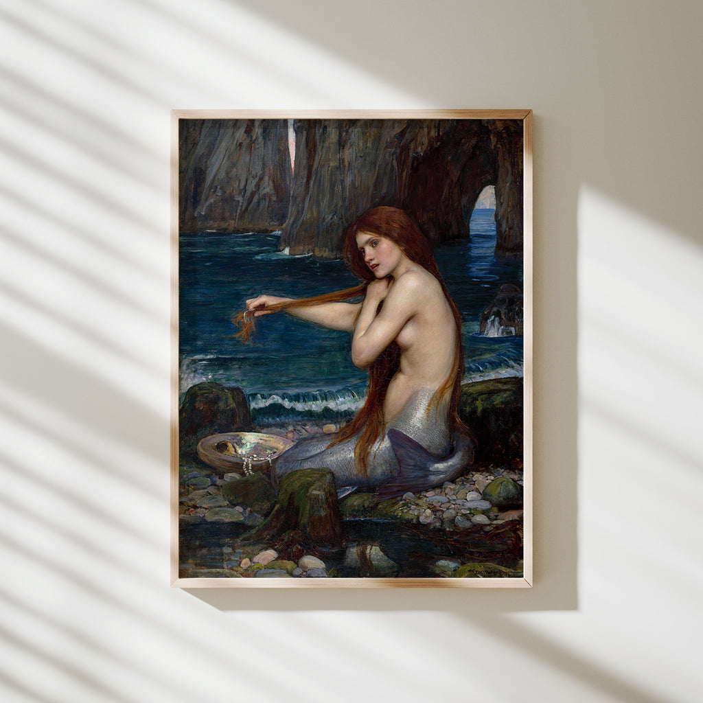 lámina una sirena john william waterhouse