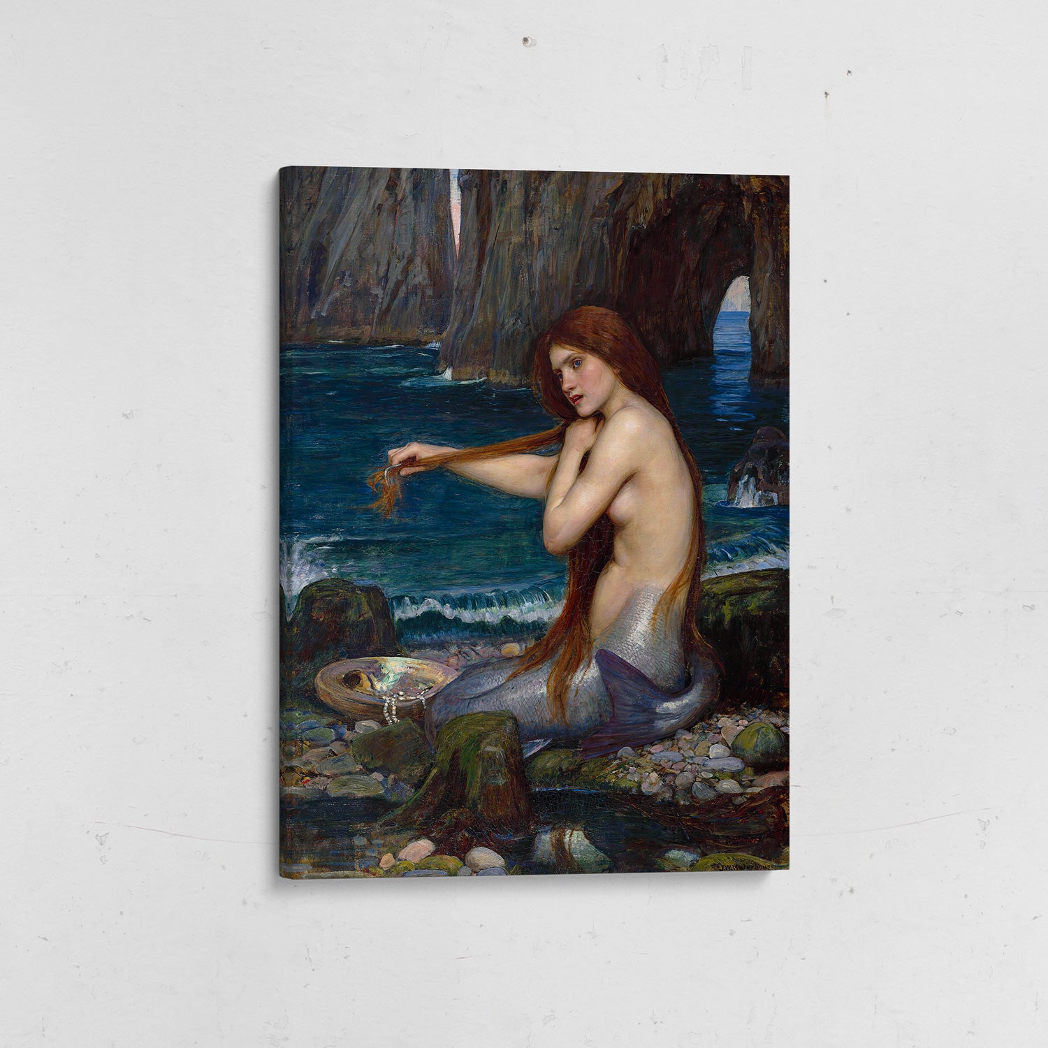 canvas una sirena john william waterhouse