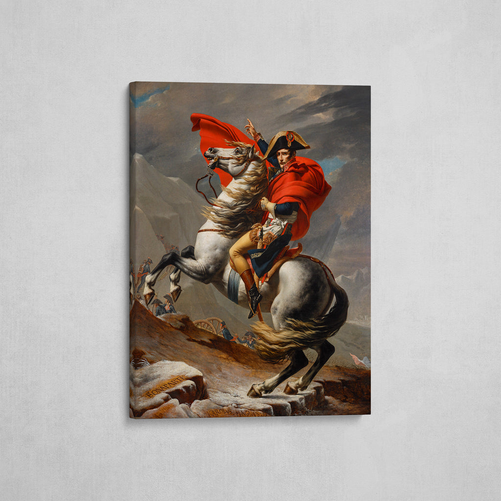 canvas napoleón cruzando los alpes jacques-louis david