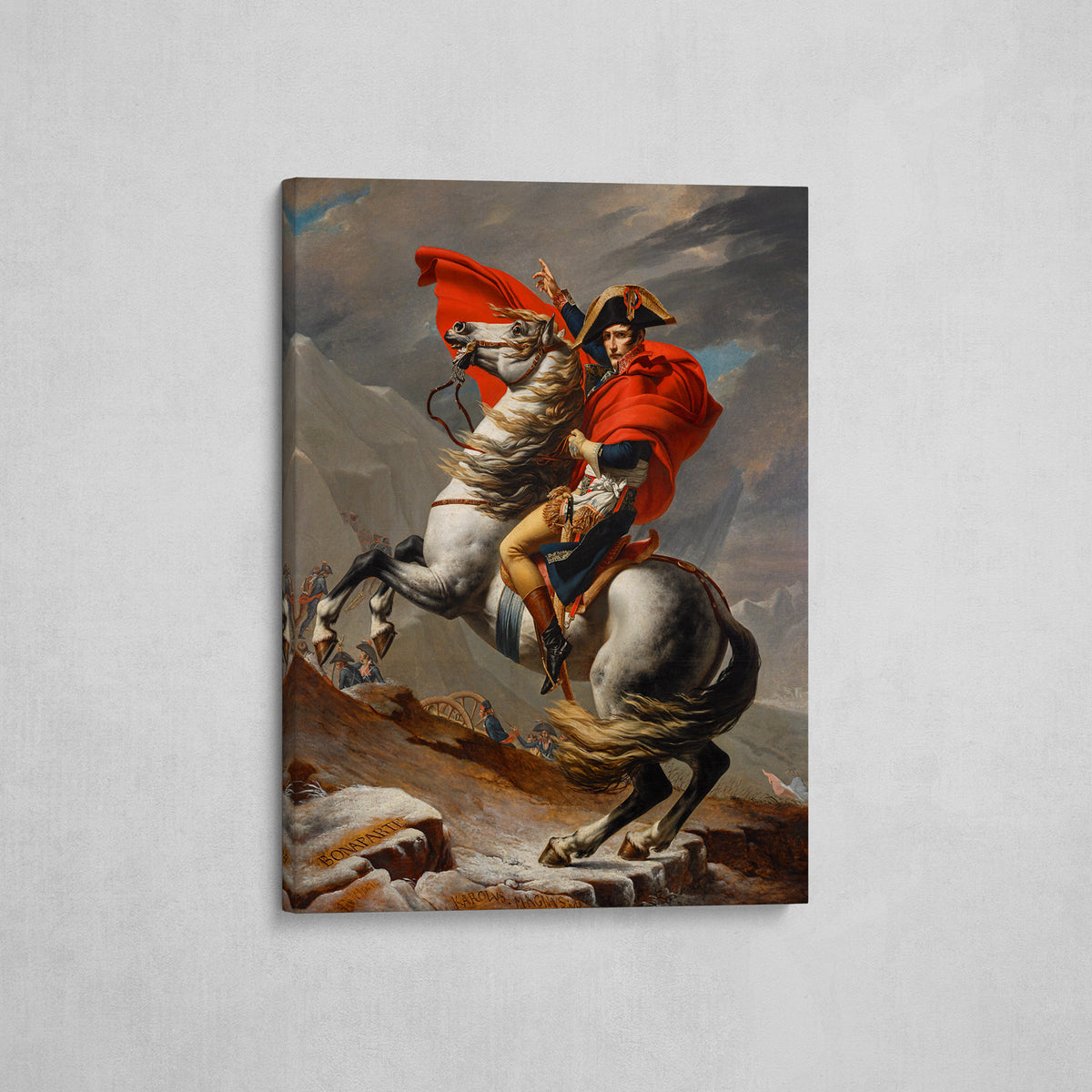 canvas napoleón cruzando los alpes jacques-louis david