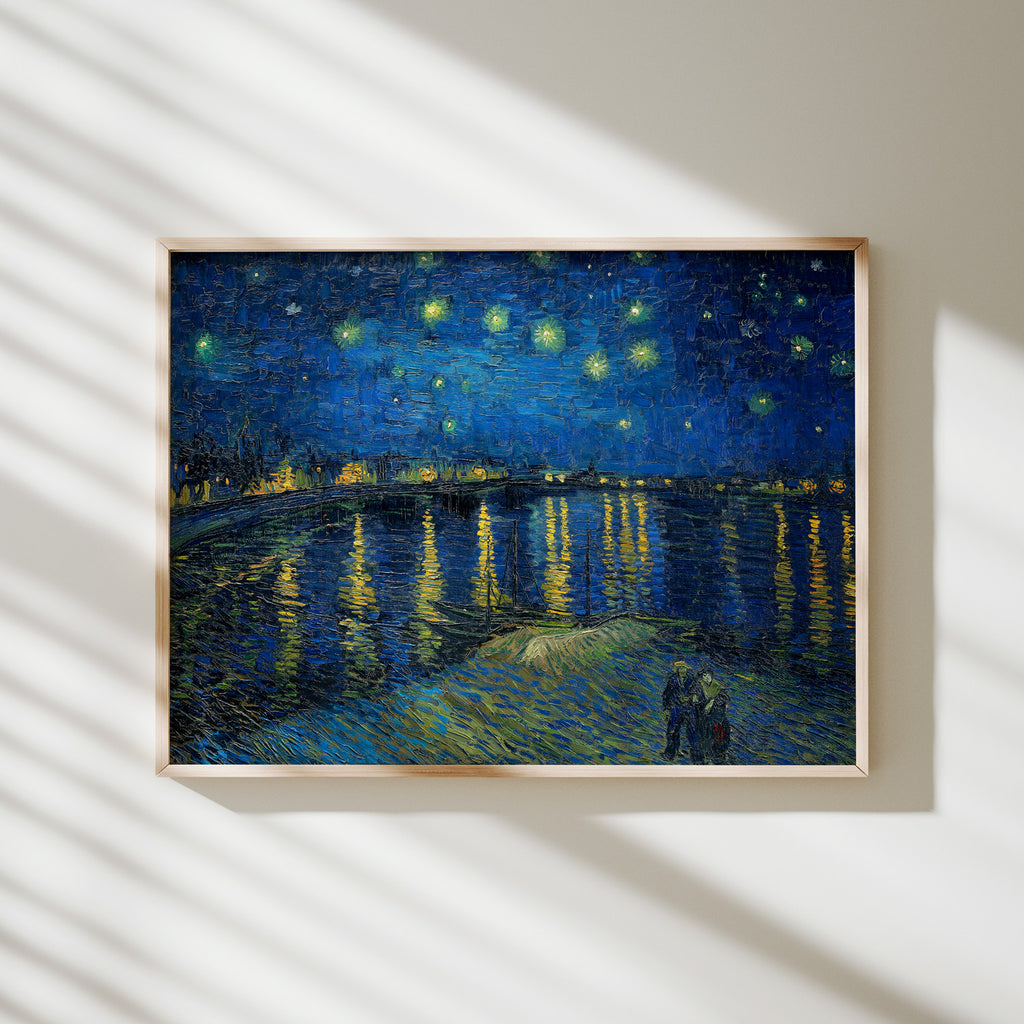 lámina noche estrellada sobre el ródano vincent van gogh