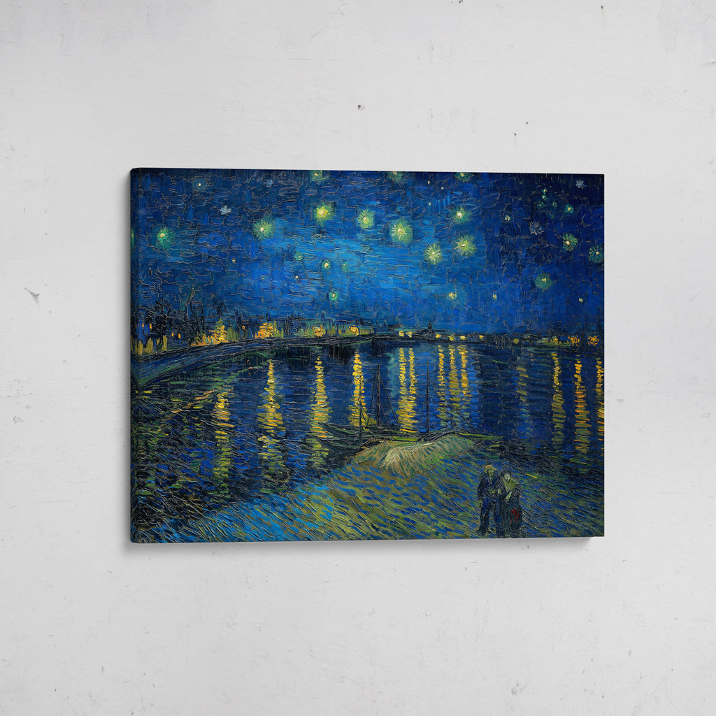 canvas noche estrellada sobre el ródano vincent van gogh