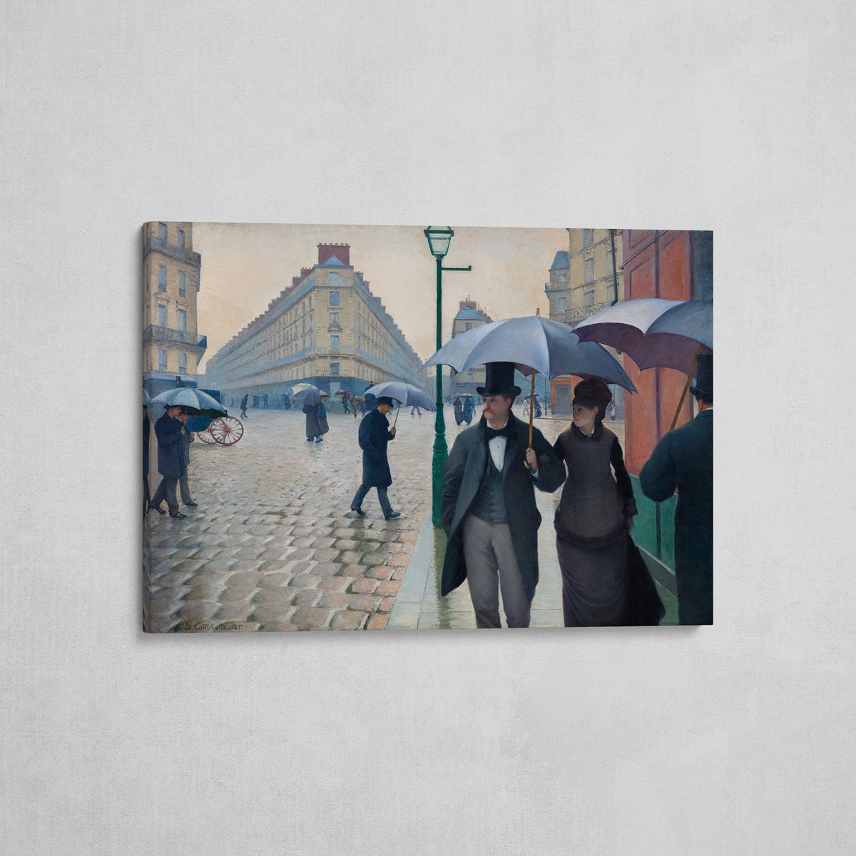 canvas calle de parís, día lluvioso gustave caillebotte