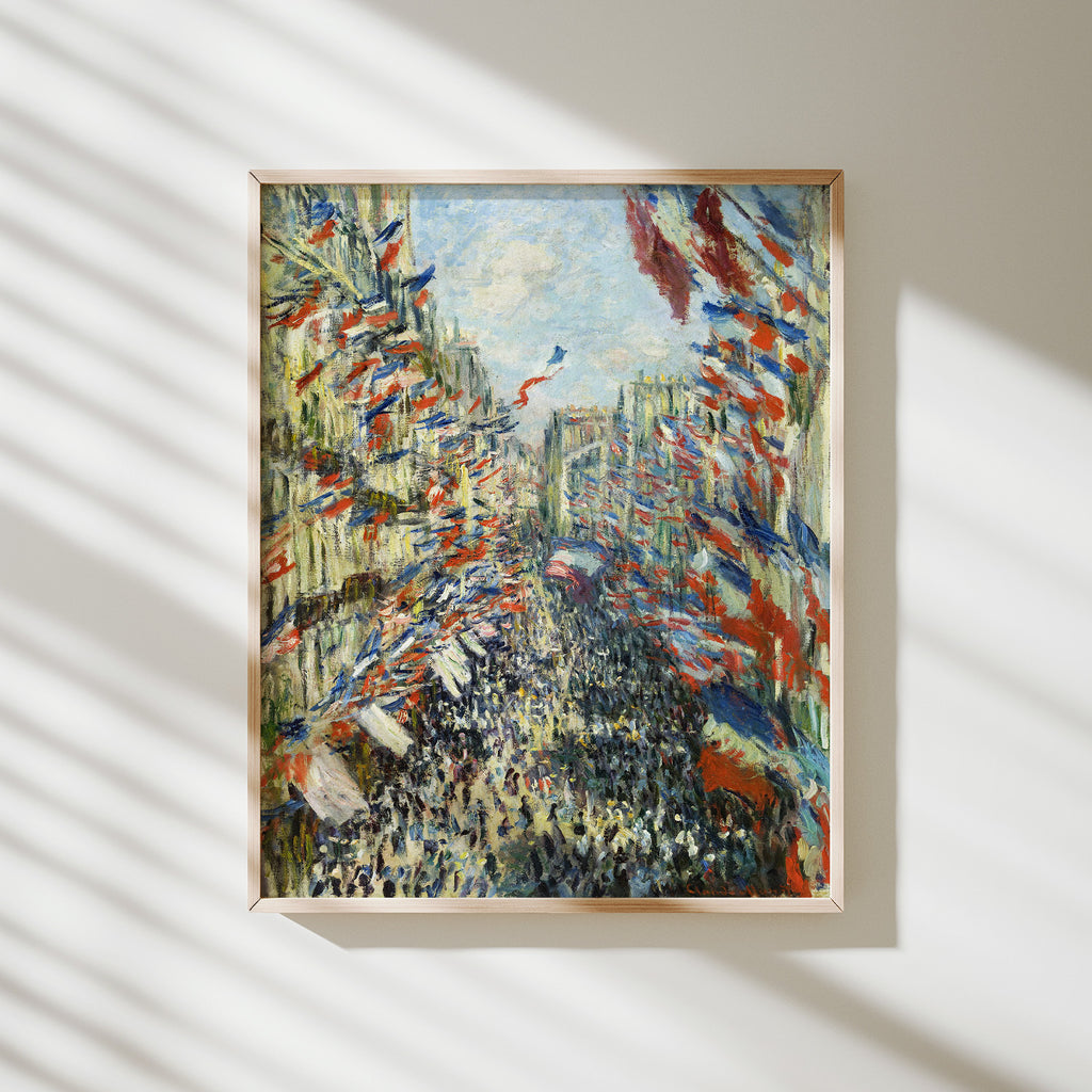 rue montorgueil paris. fiesta del 30 de junio de 1878 monet