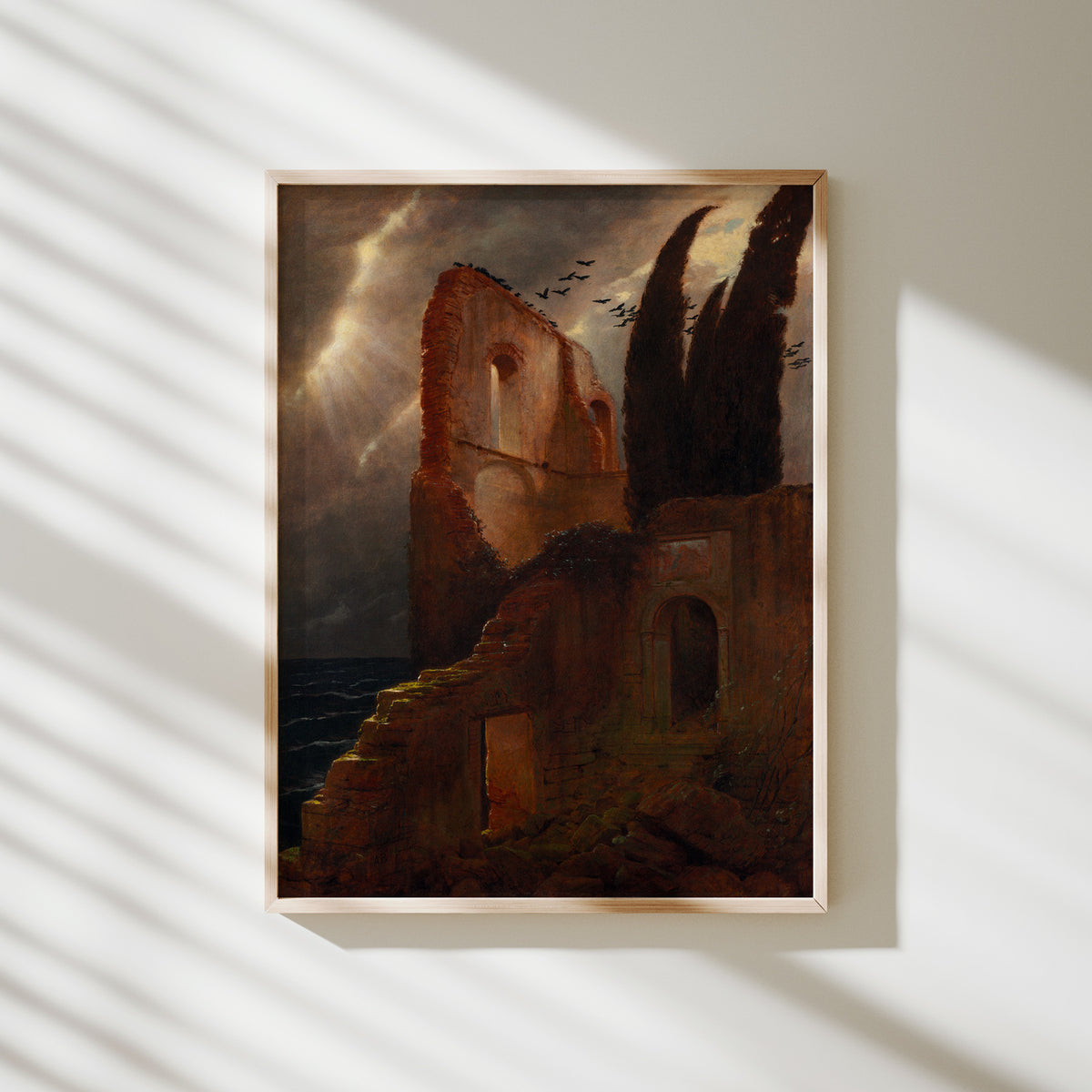 lámina ruina junto al mar arnold böcklin