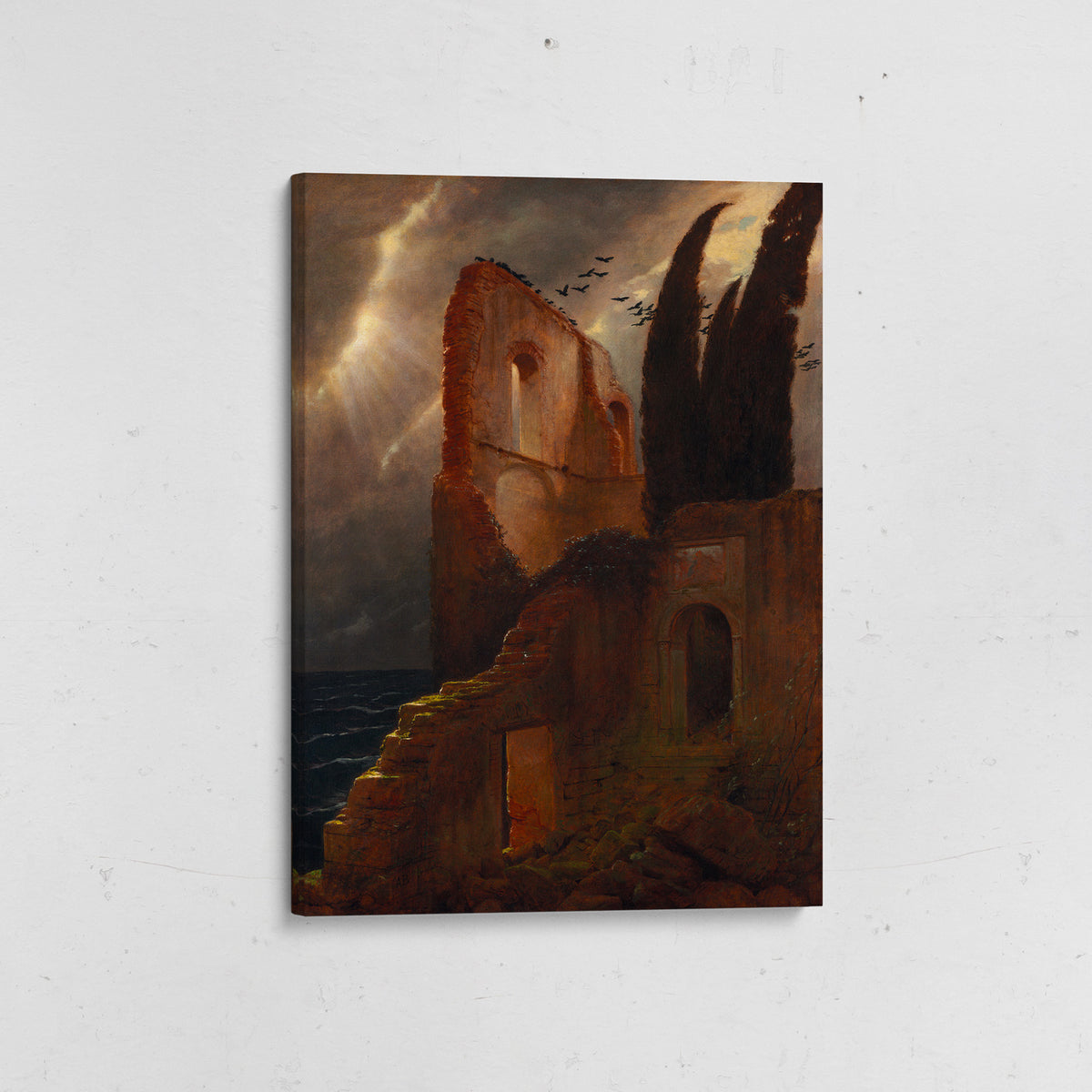canvas ruina junto al mar arnold böcklin