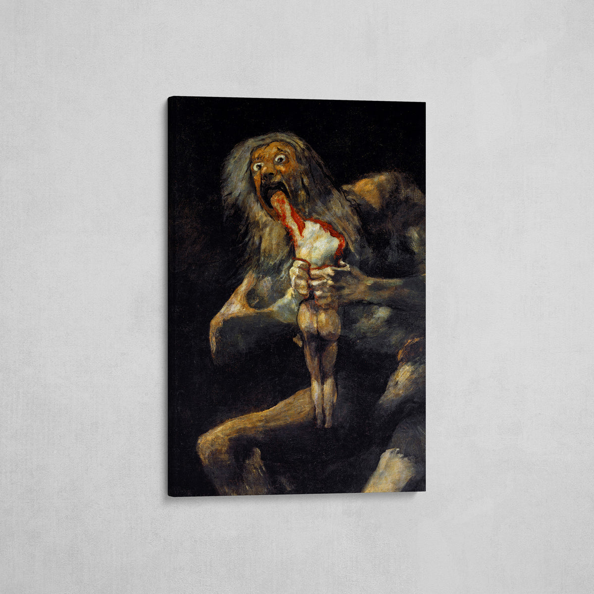 canvas saturno devorando a su hijo francisco de goya