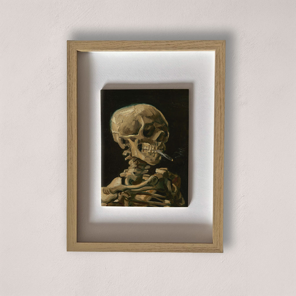 calavera con cigarrillo encendido van gogh cerámica