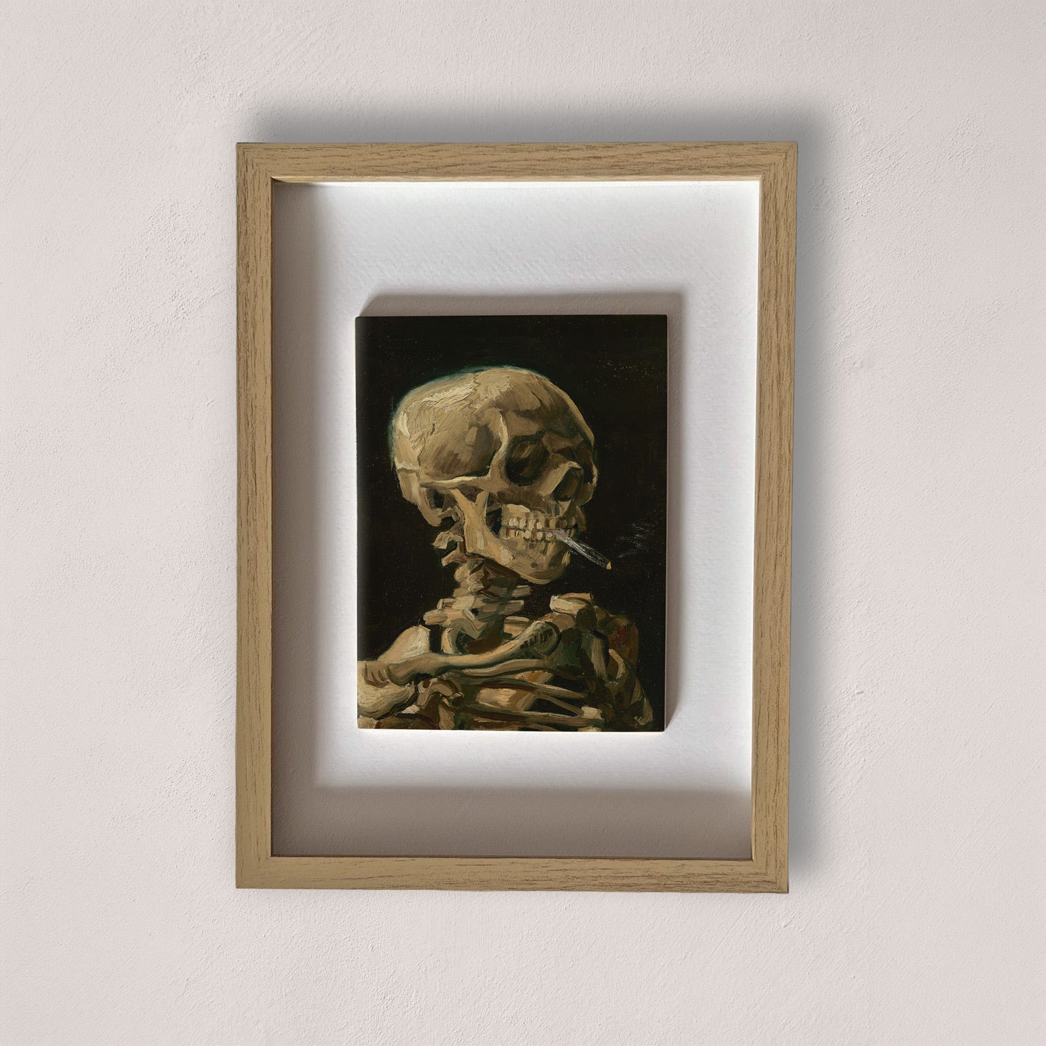 calavera con cigarrillo encendido van gogh cerámica