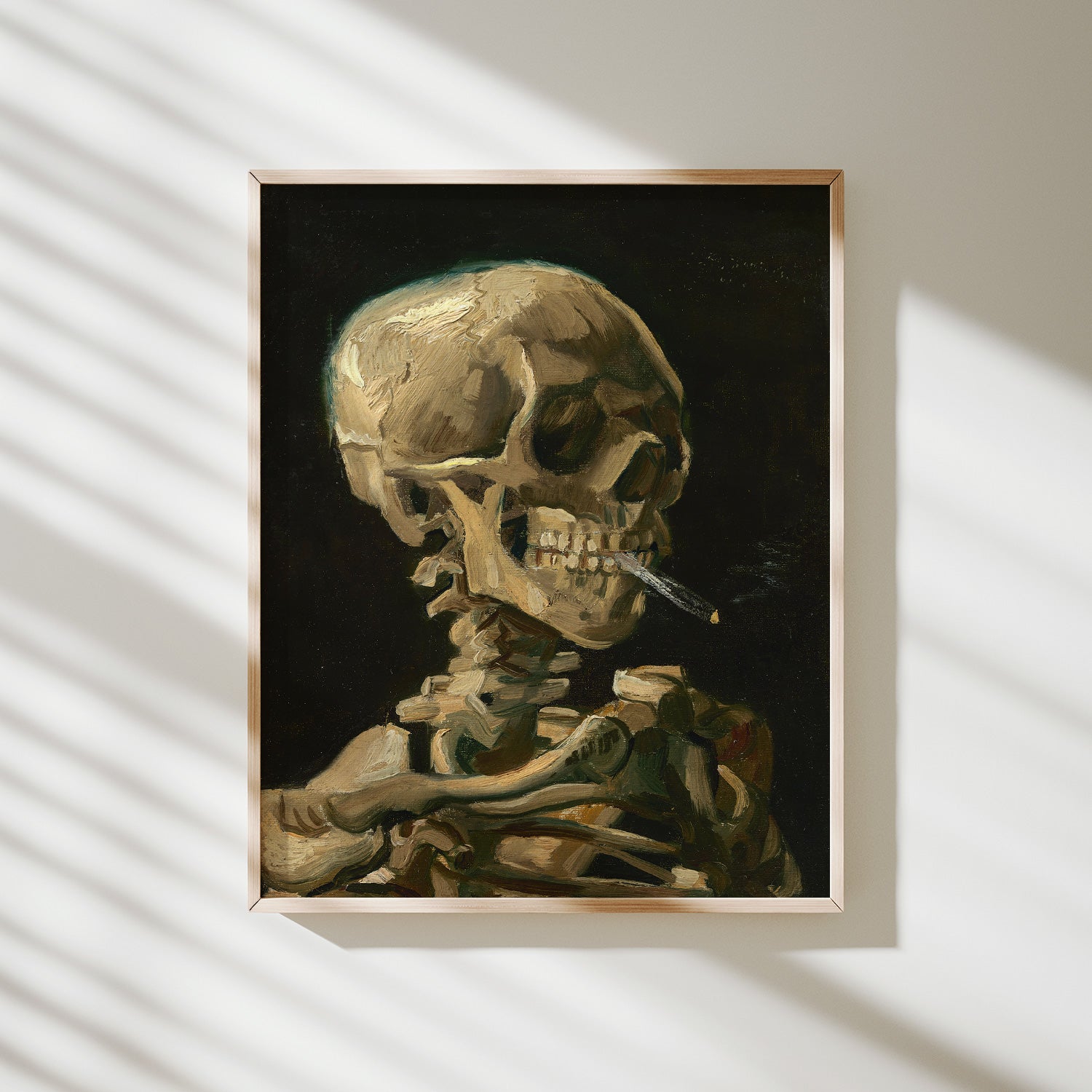 calavera con cigarrillo encendido van gogh