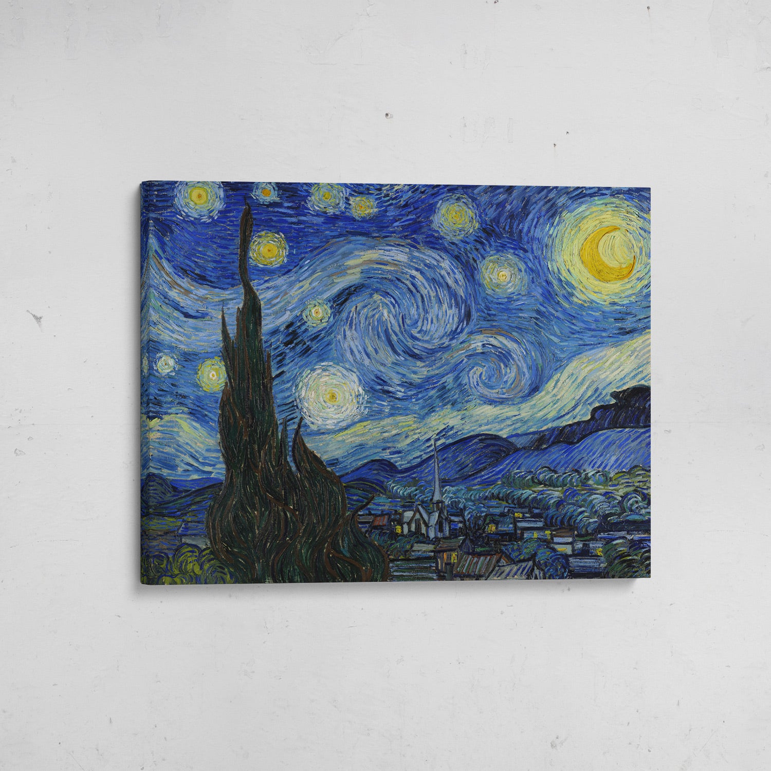 noche estrellada van gogh canvas