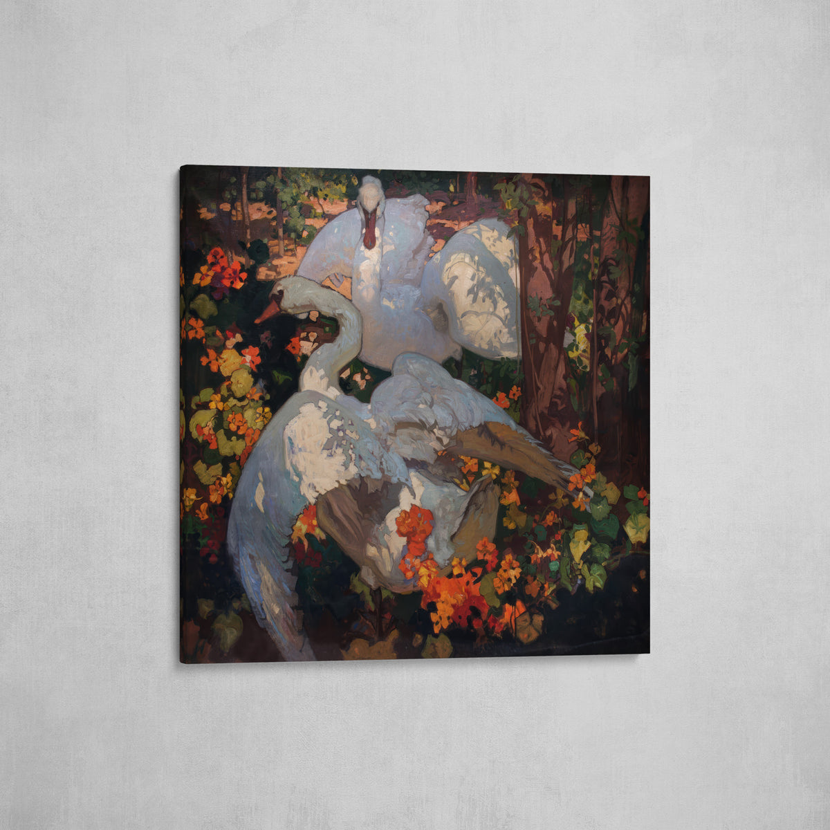 canvas cisnes frank brangwyn