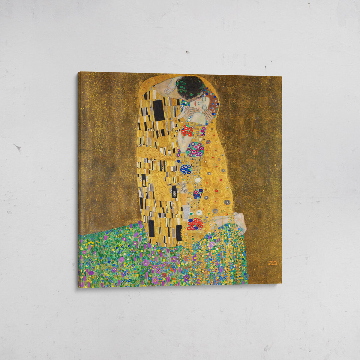 el beso klimt canvas de algodón