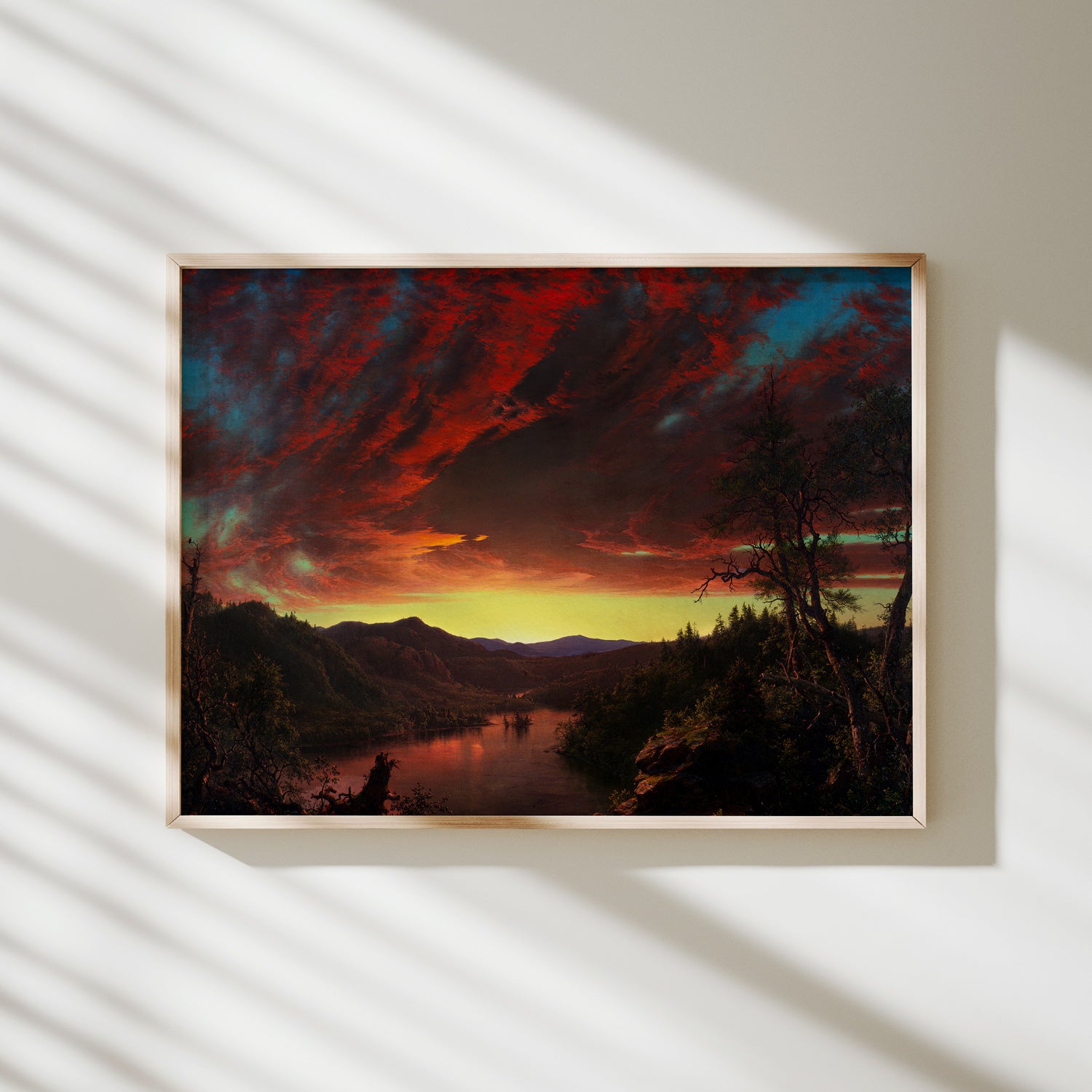 lámina crepúsculo en la naturaleza frederic edwin church