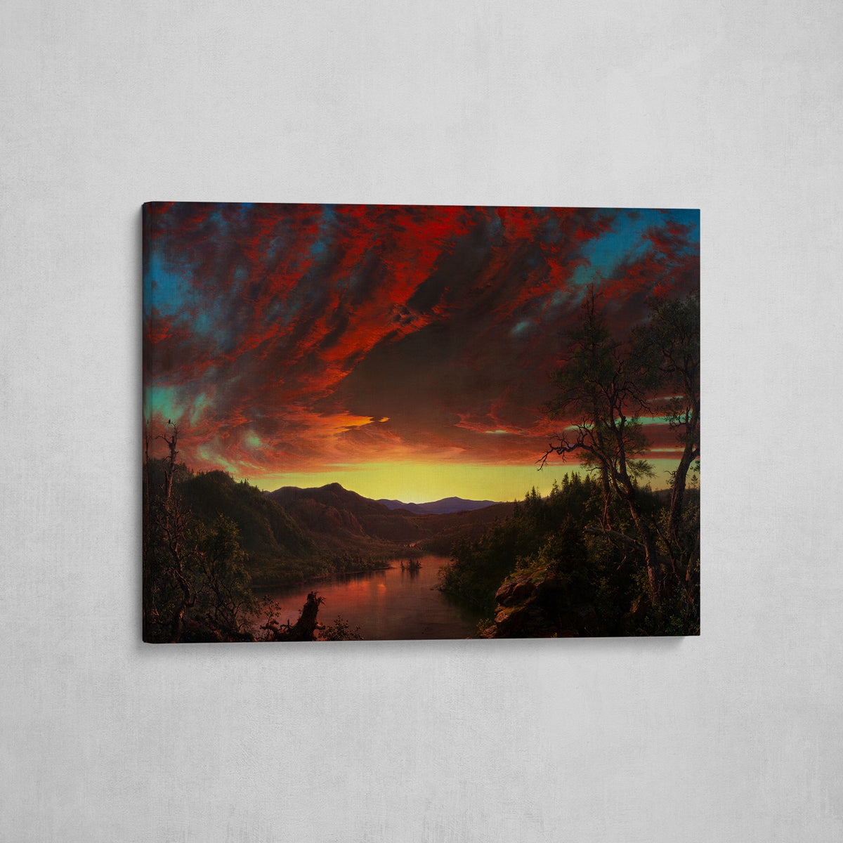 canvas crepúsculo en la naturaleza frederic edwin church