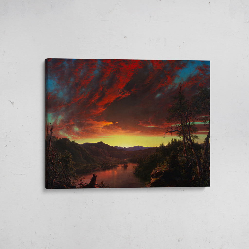 canvas crepúsculo en la naturaleza frederic edwin church
