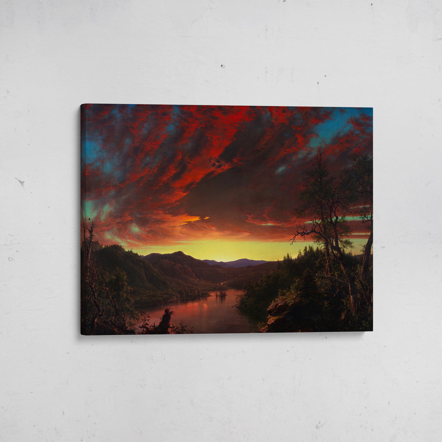 canvas crepúsculo en la naturaleza frederic edwin church