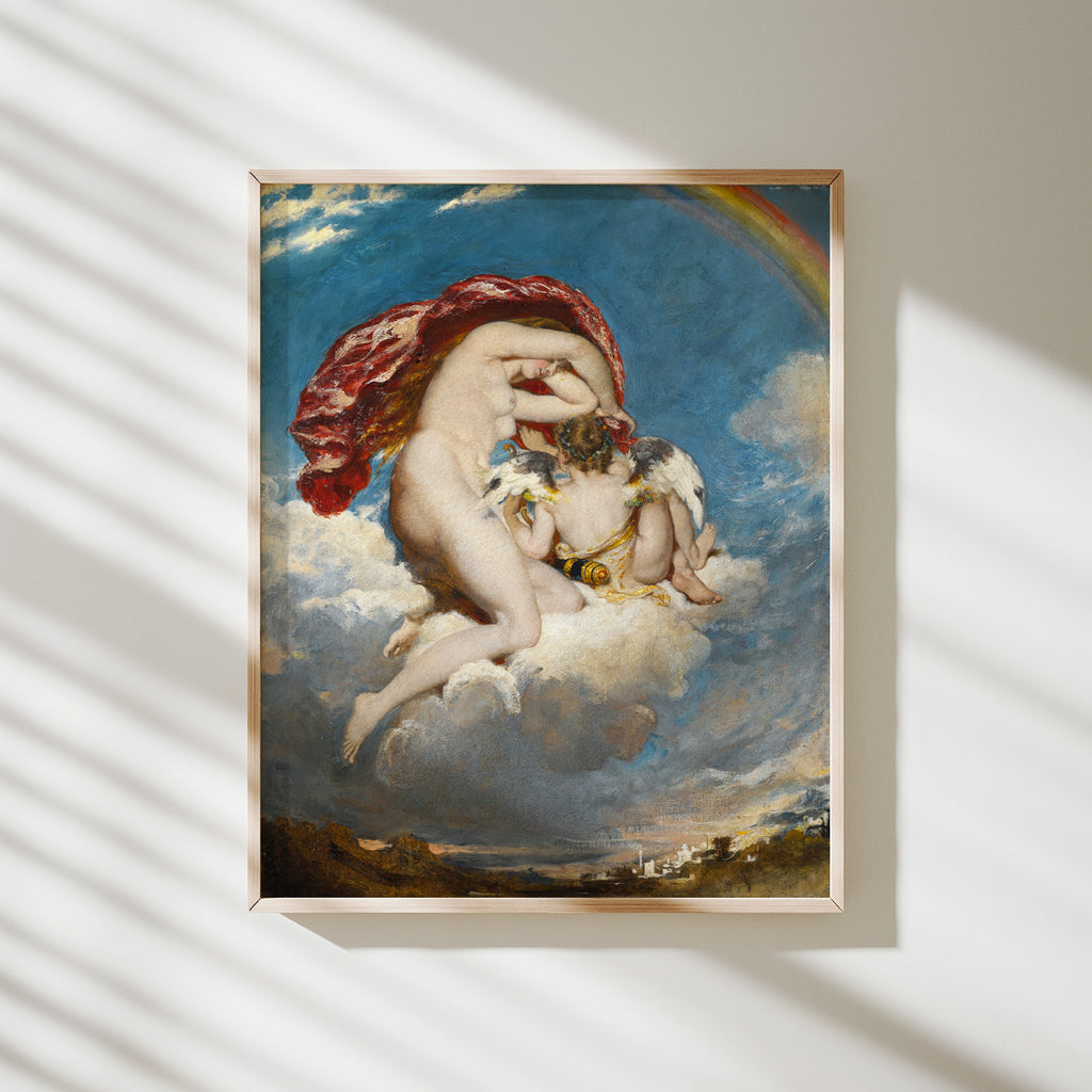 venus y cupido descendiendo william etty
