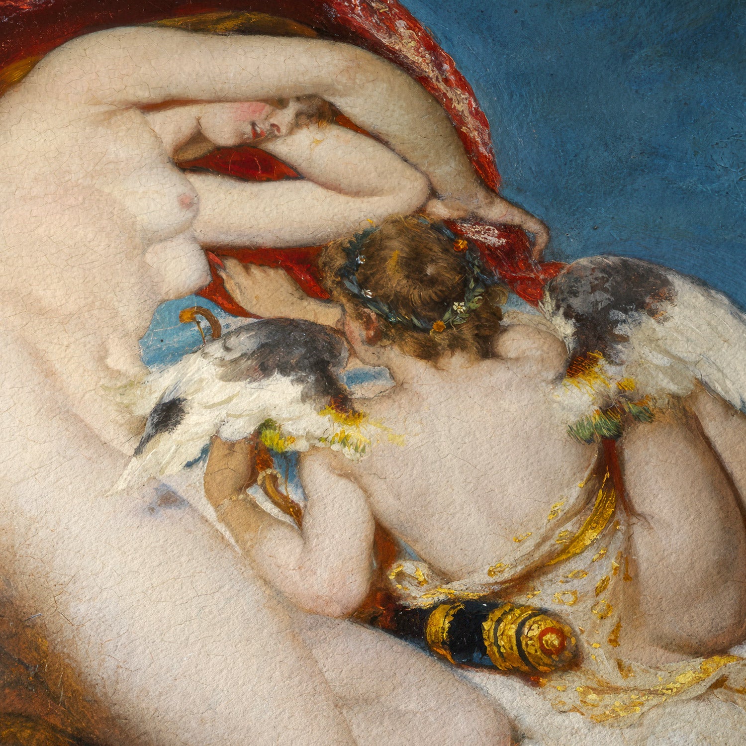 Venus y Cupido descendiendo