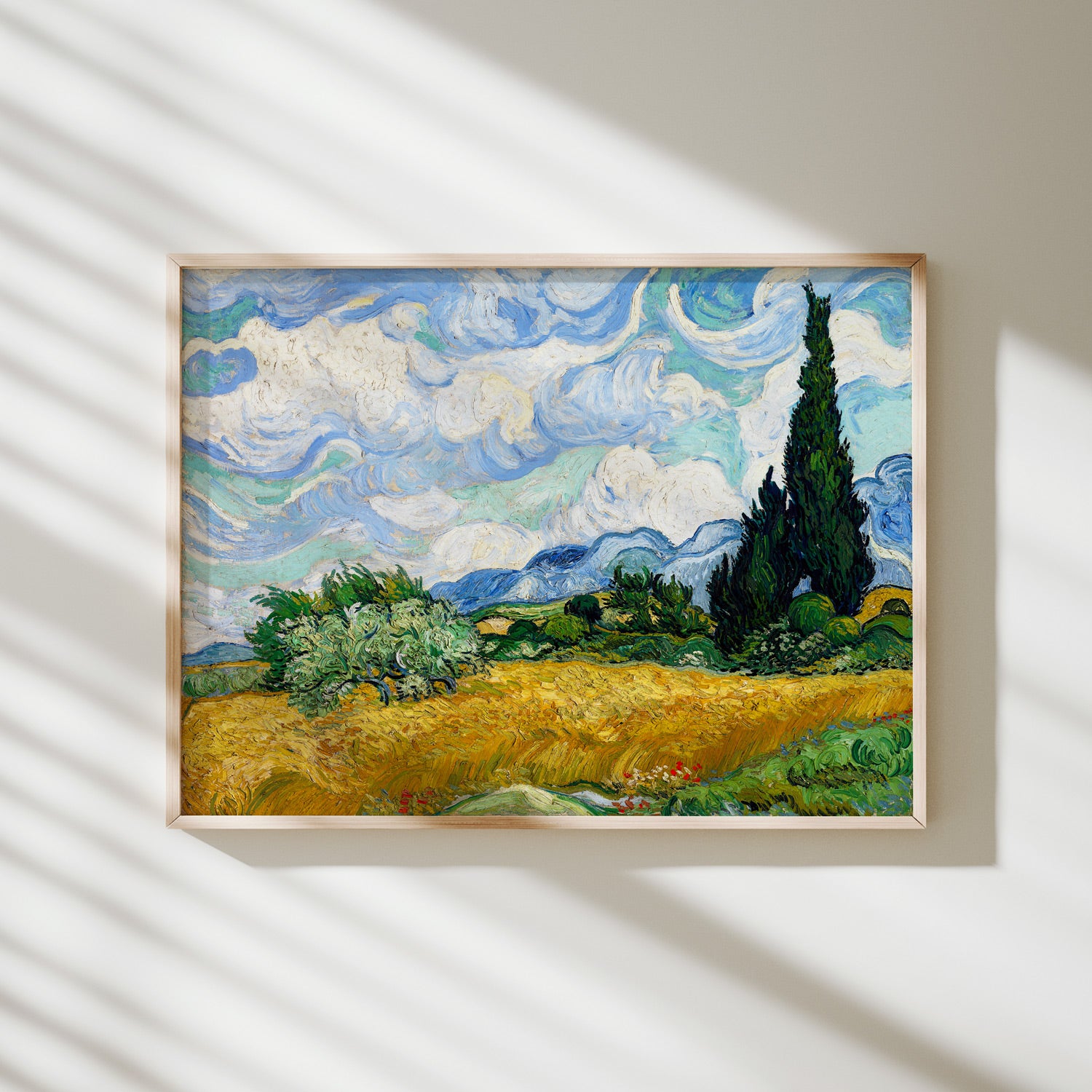 campo de trigo con cipreses van gogh