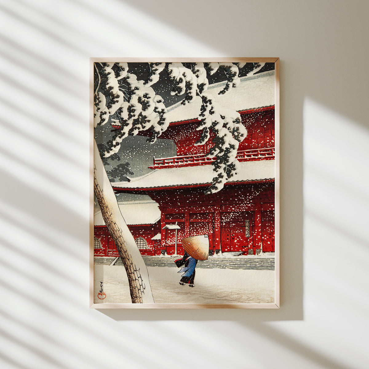 lámina templo zōjōji en shiba kawase hasui