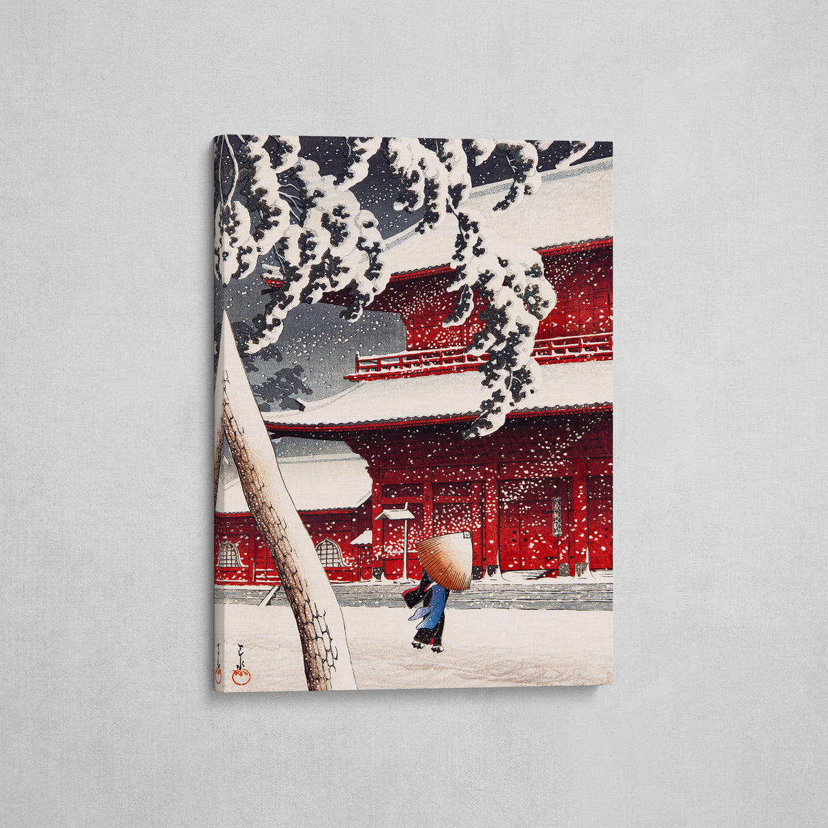 canvas templo zōjōji en shiba kawase hasui