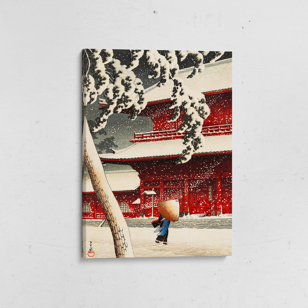 canvas templo zōjōji en shiba kawase hasui